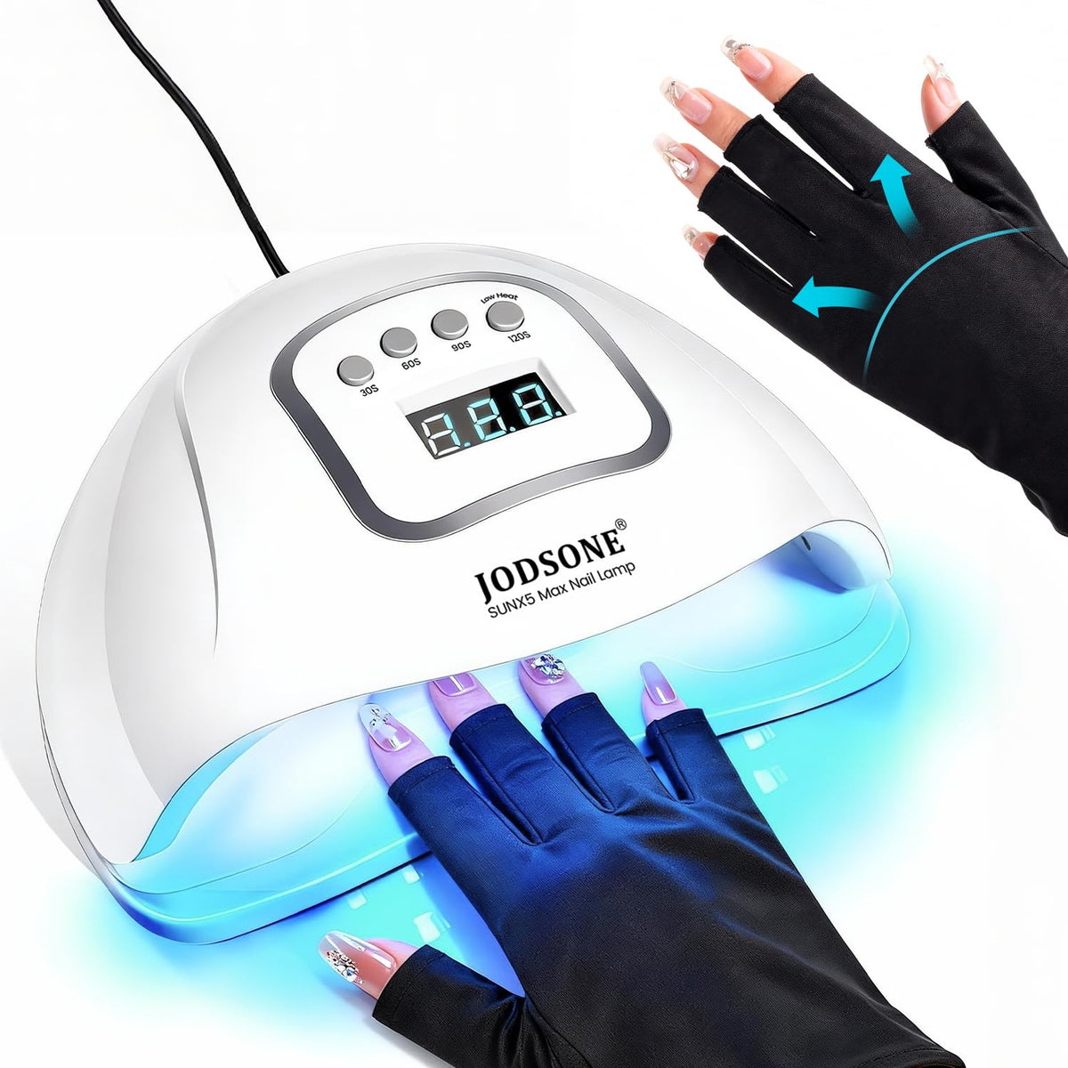 JODSONE U V LED Nail Lamp, Nail Dryer for Gel Polish, Led Light with Automatic Sensor & 4 Timers
