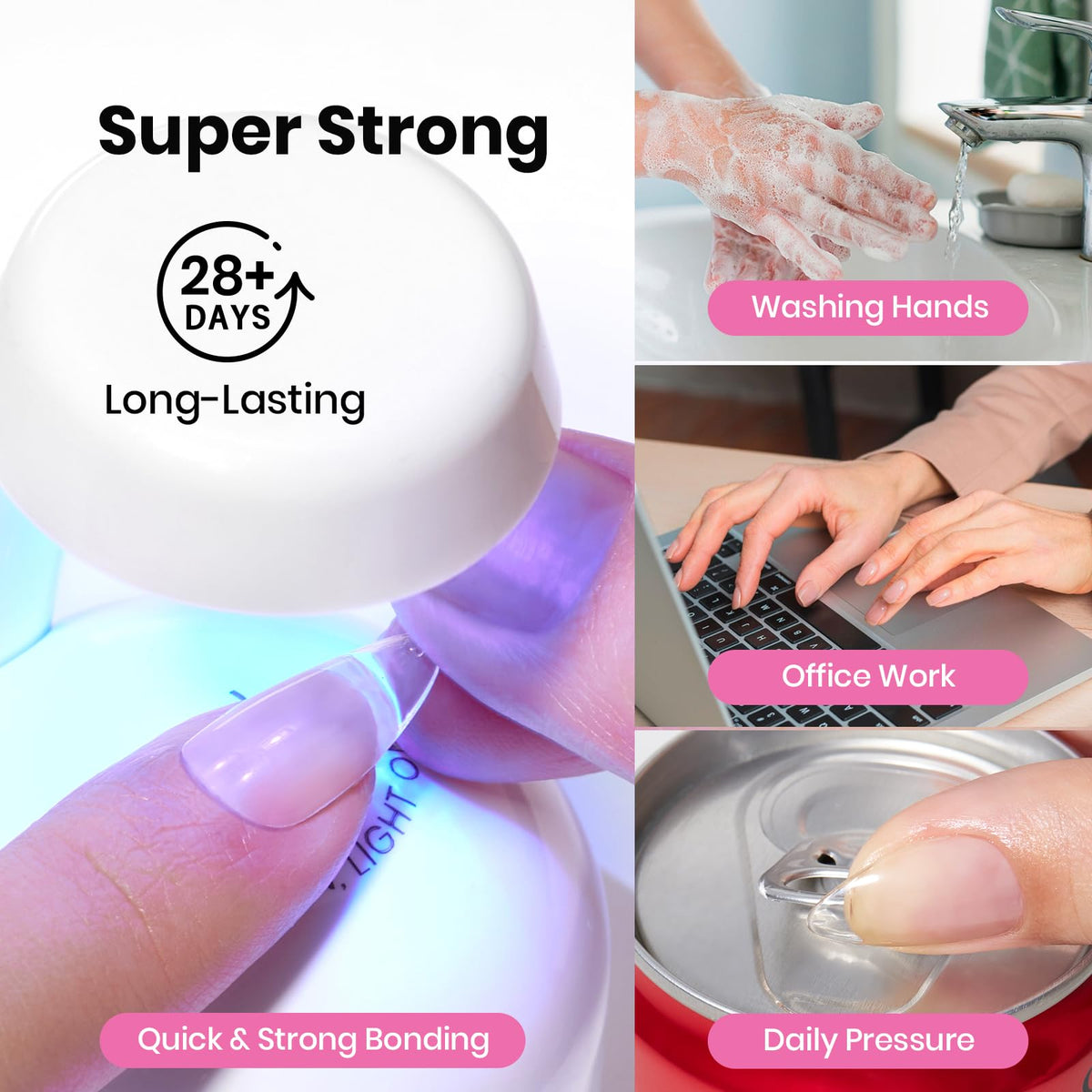 Beetles Gel Polish 9 in 1 Gel Nail Glue for Clear Acrylic Nail Tips