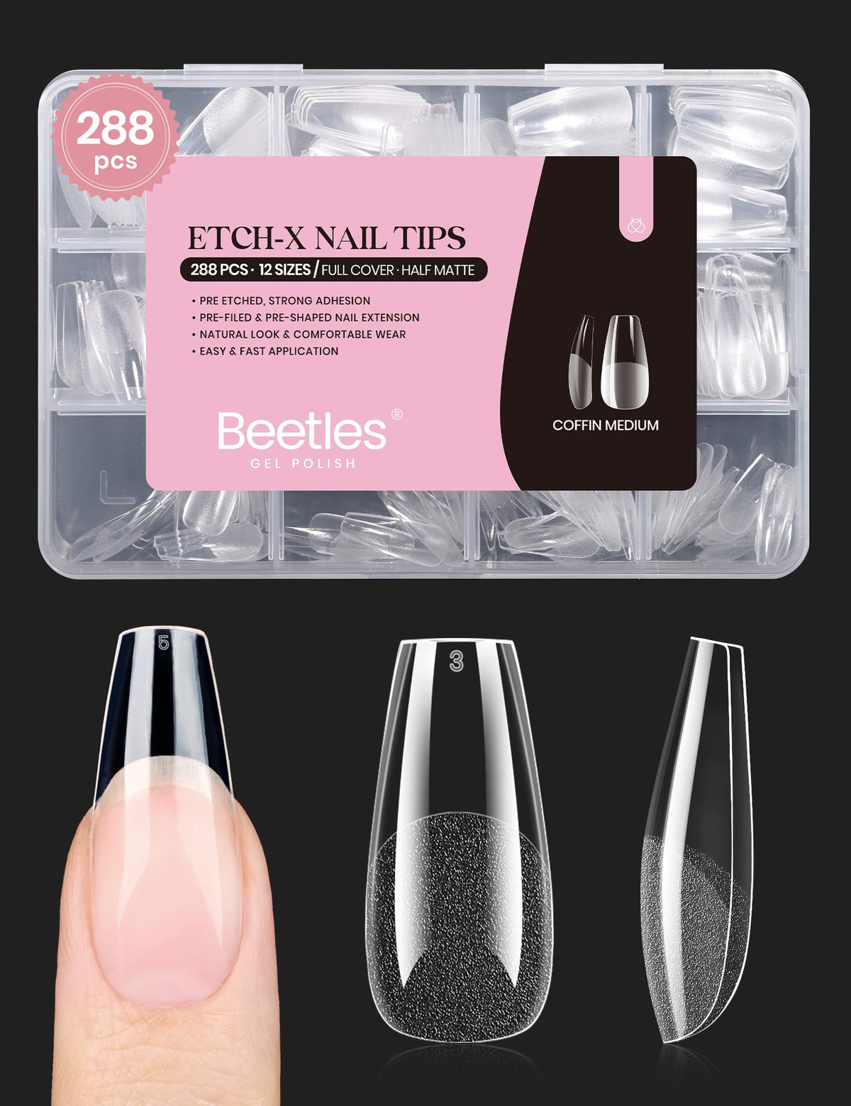 Beetles Gel Polish 9 in 1 Gel Nail Glue for Clear Acrylic Nail Tips