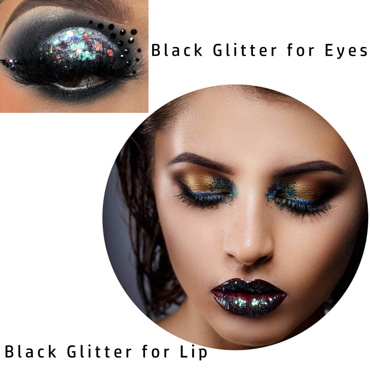 MEICOLY Chameleon Green Body Glitter,Holographic Self-Adhesive Face Glitter,Color Changing Mermaid Hair Glitter,Halloween Glitter Face Paint for Face Body Hair,St Patricks Day Accessories