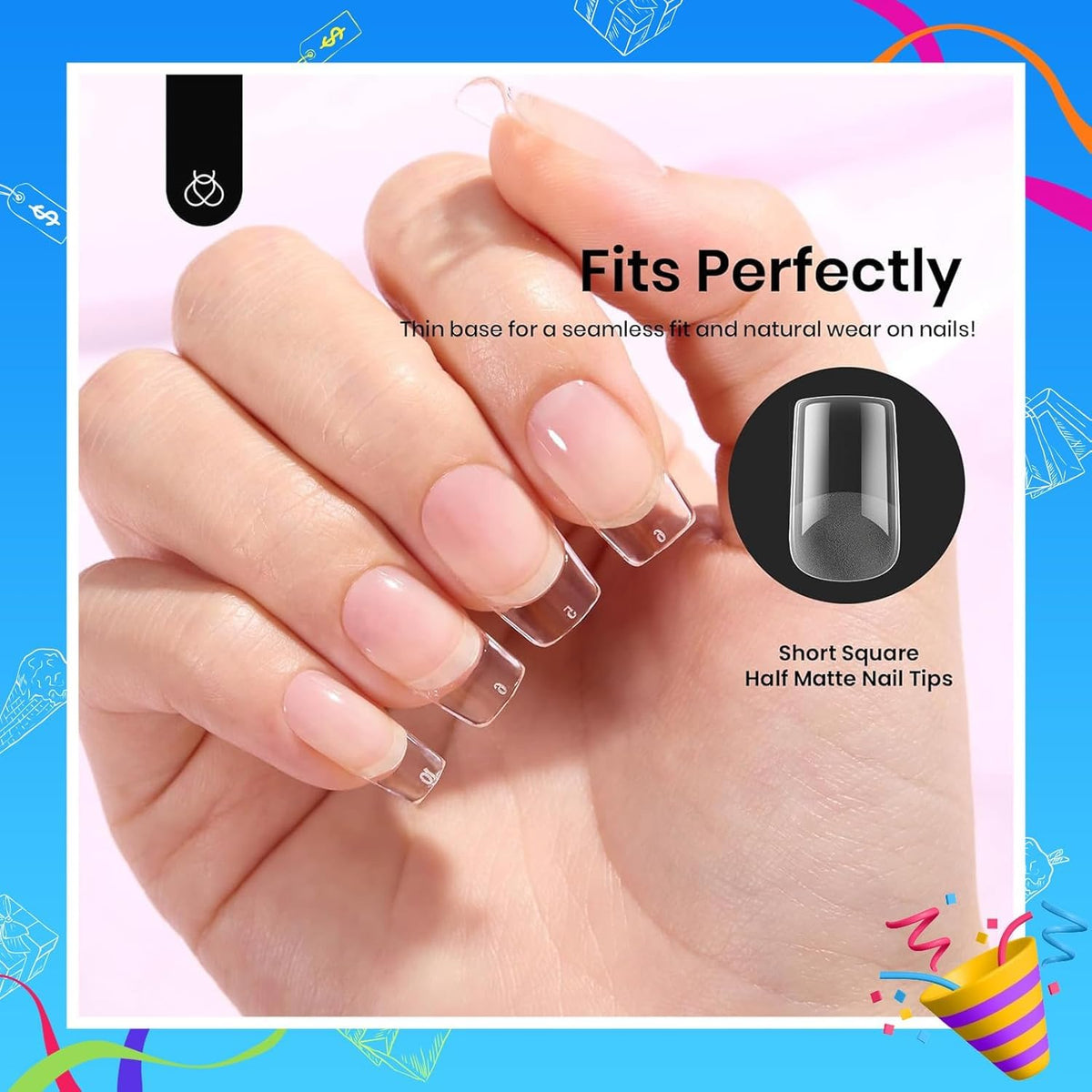 Beetles Gel Polish 9 in 1 Gel Nail Glue for Clear Acrylic Nail Tips