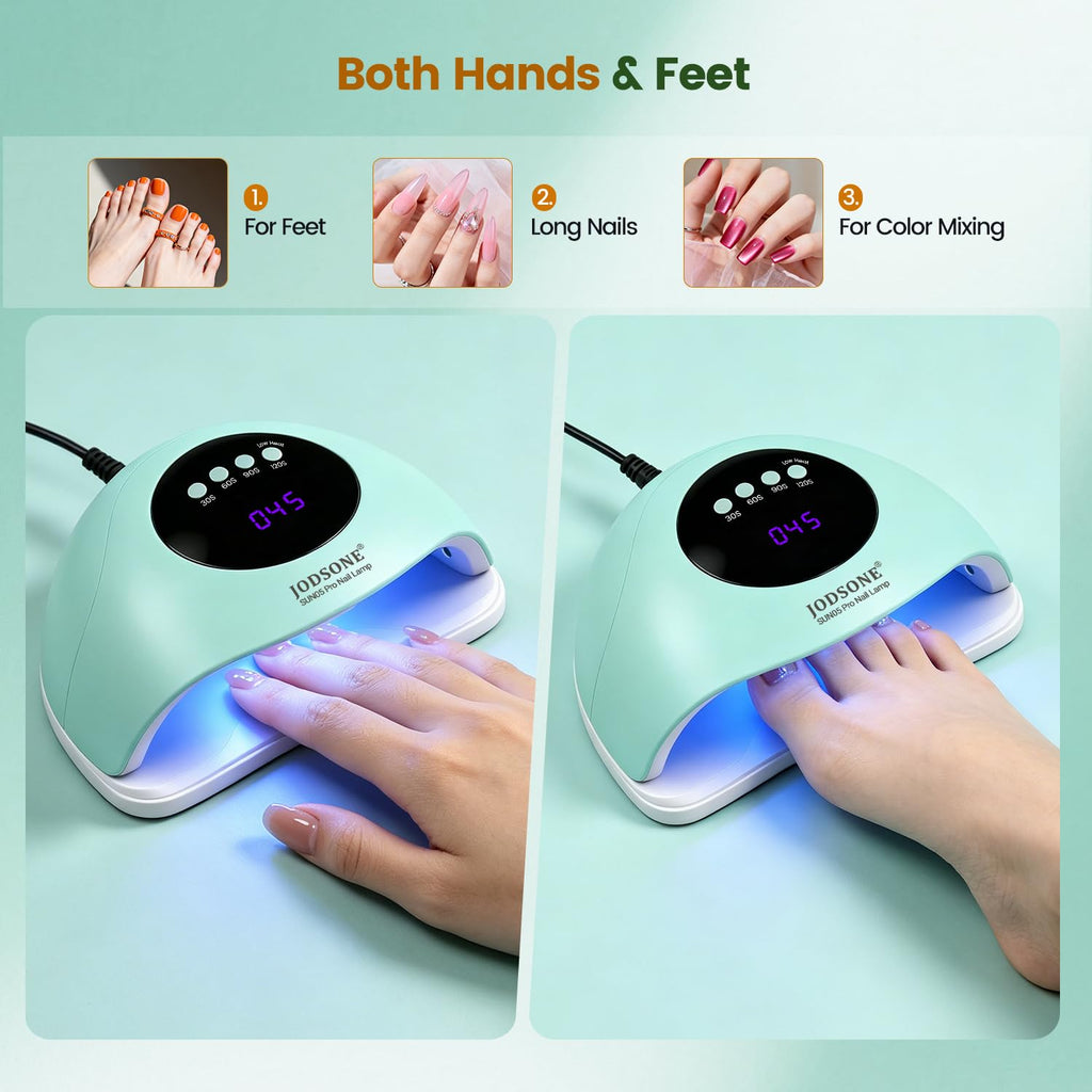 JODSONE U V LED Nail Lamp, Nail Dryer for Gel Polish, Led Light with Automatic Sensor & 4 Timers