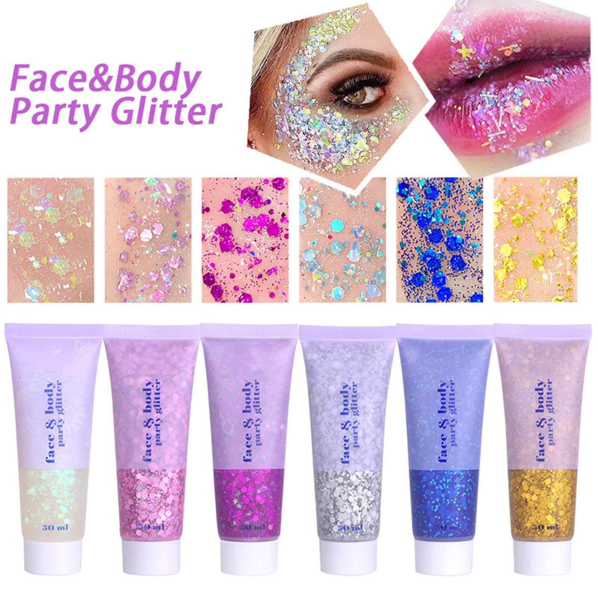 MEICOLY Chameleon Green Body Glitter,Holographic Self-Adhesive Face Glitter,Color Changing Mermaid Hair Glitter,Halloween Glitter Face Paint for Face Body Hair,St Patricks Day Accessories