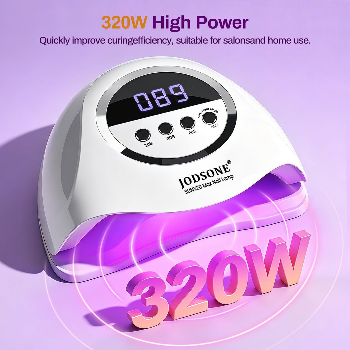 JODSONE U V LED Nail Lamp, Nail Dryer for Gel Polish, Led Light with Automatic Sensor & 4 Timers