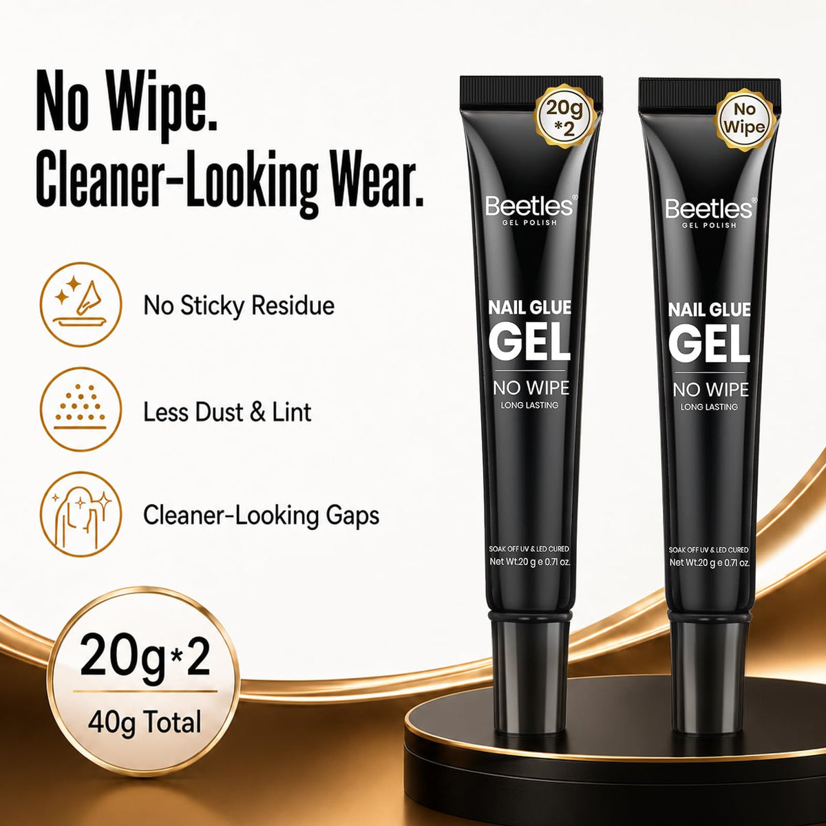 Beetles Gel Polish 9 in 1 Gel Nail Glue for Clear Acrylic Nail Tips