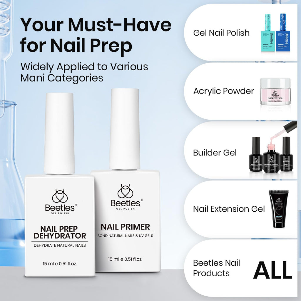 Beetles Builder Gel for Nails with Gel Base and Top Coat Set 3Pcs