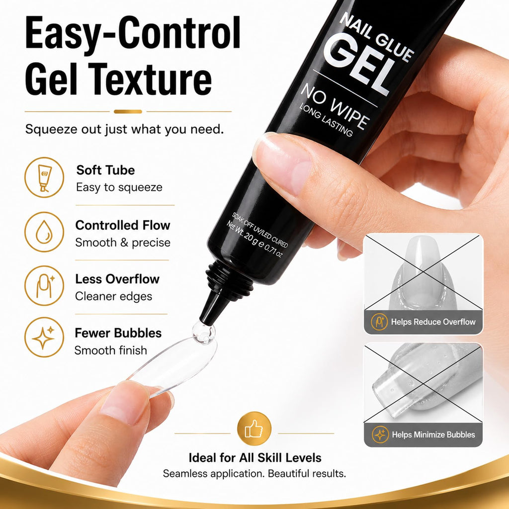 Beetles Gel Polish 9 in 1 Gel Nail Glue for Clear Acrylic Nail Tips