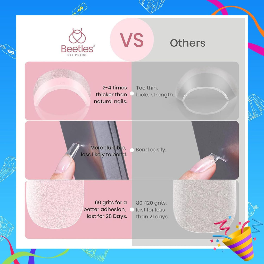 Beetles Gel Polish 9 in 1 Gel Nail Glue for Clear Acrylic Nail Tips