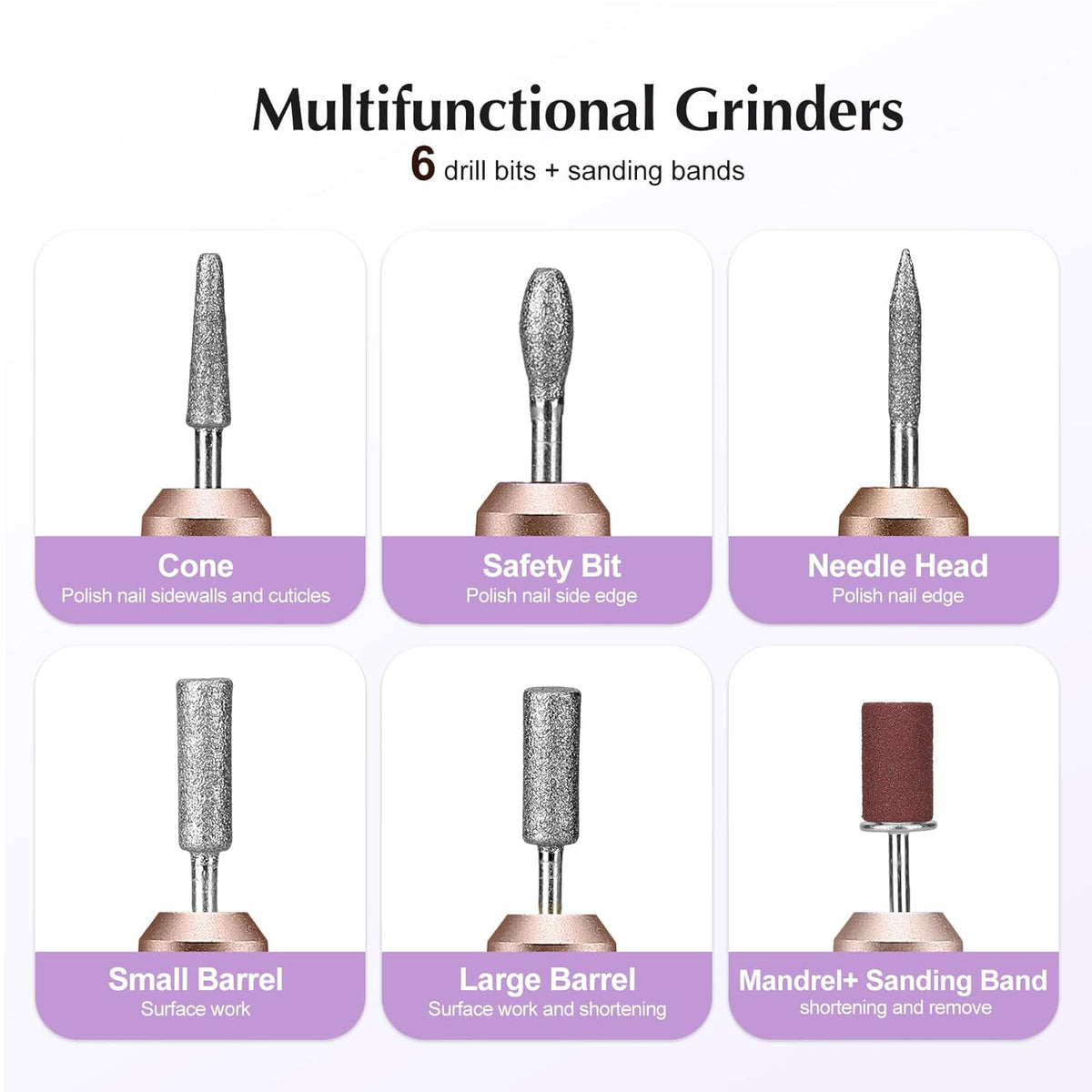 COSLUS C40 Electric Nail Drill Professional, Precise Speed Dial, Purple
