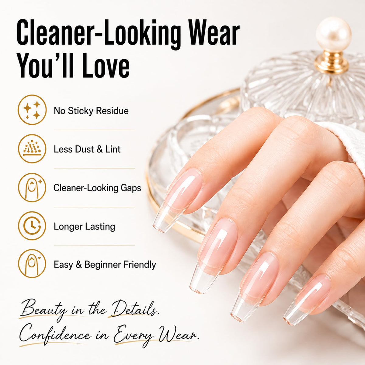 Beetles Gel Polish 9 in 1 Gel Nail Glue for Clear Acrylic Nail Tips