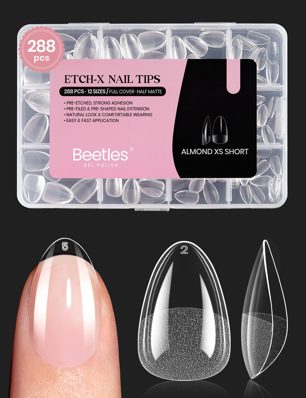 Beetles Gel Polish 9 in 1 Gel Nail Glue for Clear Acrylic Nail Tips