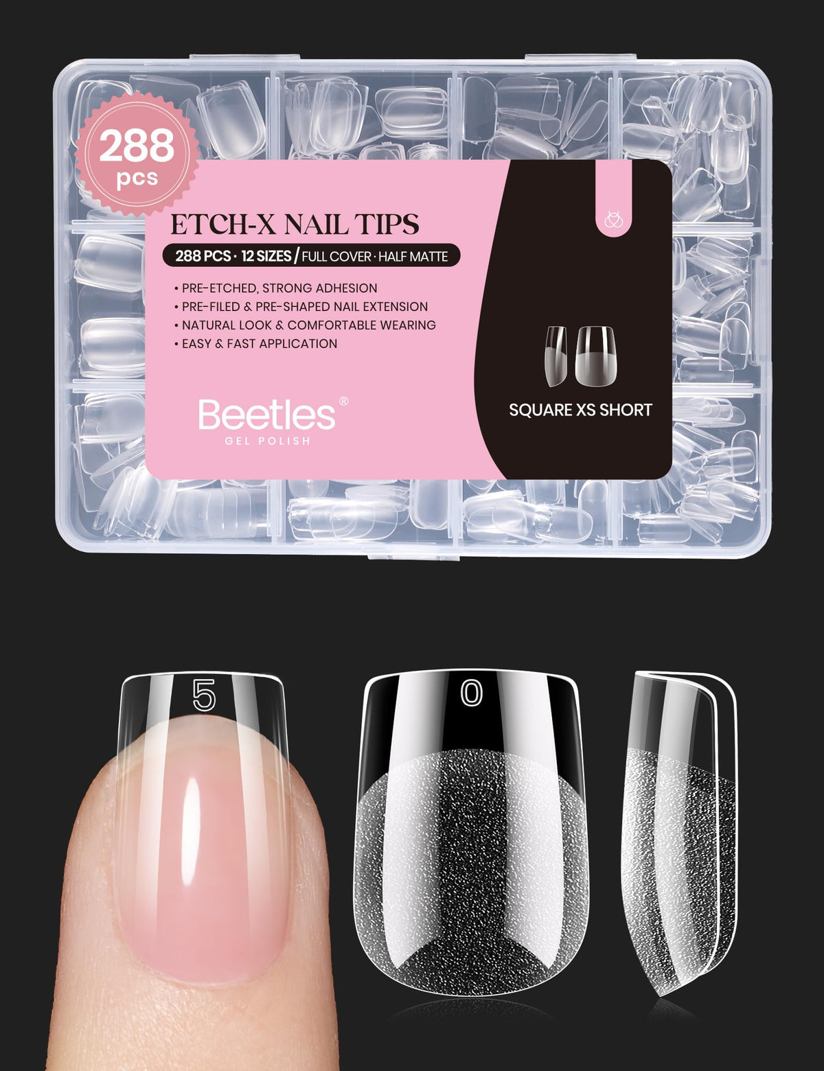 Beetles Gel Polish 9 in 1 Gel Nail Glue for Clear Acrylic Nail Tips
