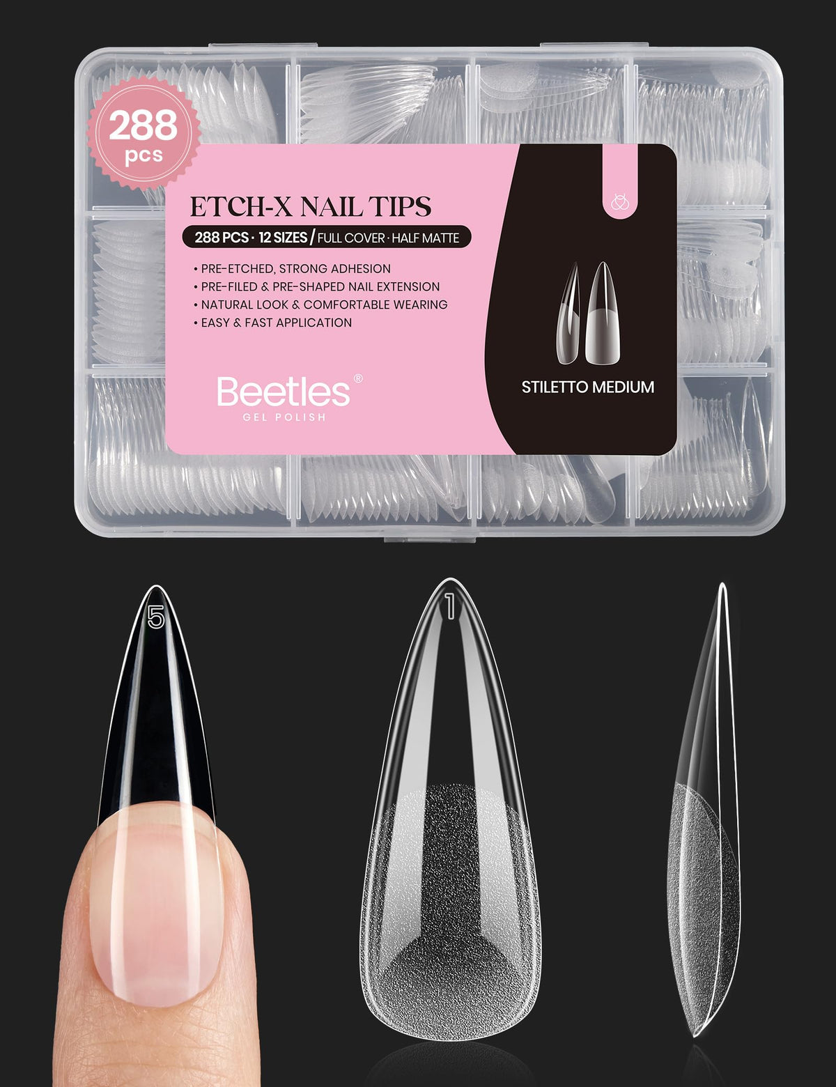 Beetles Gel Polish 9 in 1 Gel Nail Glue for Clear Acrylic Nail Tips